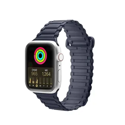 Dux Ducis Apple Watch 6/7/8/SE (38/40/41mm) Armband Silicone Armored - Blå