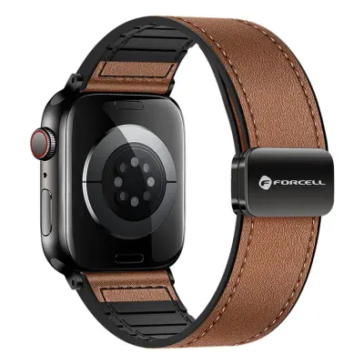 Forcell Apple Watch (38/40/41) Armband Läder - Brun