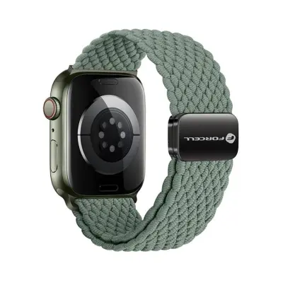 Forcell Apple Watch (38/40/41mm) Armband Magnetic Nylon - Olive
