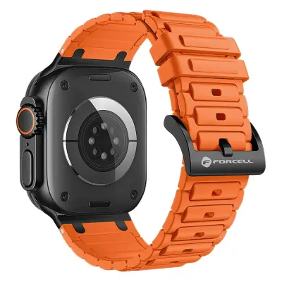 Forcell Apple Watch (42/44/45/49) Armband Silikon - Orange