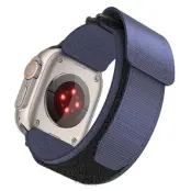 Forcell Apple Watch (42/44/45/49mm) Armband Nylon - Blå