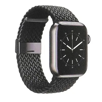 GEAR Apple Watch 2/3/4/5/6/7/SE (41/40/38mm) Flätat Armband - Svart