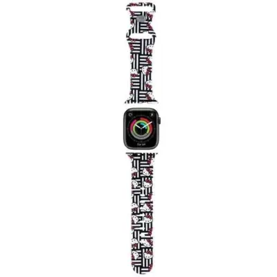 Hello Kitty Apple Watch (38/40/41mm) Armband Heads&Stripes - Svart
