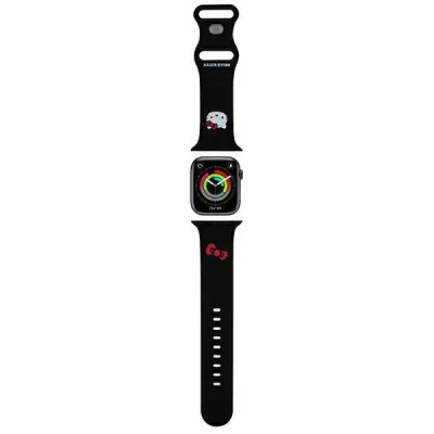 Hello Kitty Apple Watch 42/44/45/49mm Armband Silikon - Svart