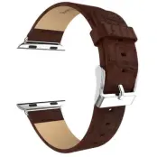 Hoco Bamboo Leather Band (Watch 38/40 mm) - Svart