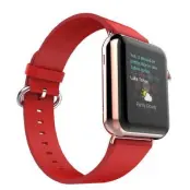 Hoco Pago Leather Band (Apple Watch 38 mm) - Röd