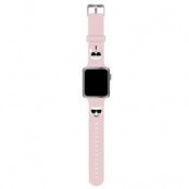 Karl Lagerfeld Apple Watch 38/40/41mm Strap Silicone Karl&Choupette Heads - Rosa