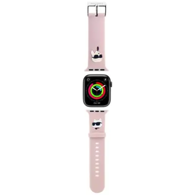 Karl Lagerfeld Apple Watch 42/44/45/49mm Armband Rubber - Rosa