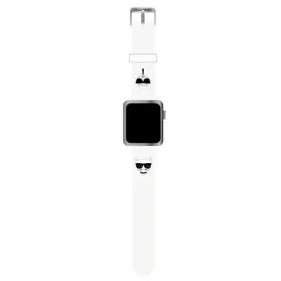Karl Lagerfeld Karl&Choupette Heads Strap Apple Watch 42/44/45mm Vit