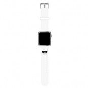 Karl Lagerfeld Silicone Choupette Heads Strap Apple Watch 42/44/45mm - Vit