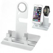 Kombinerat ställ för din Apple Watch och iPhone - Silver
