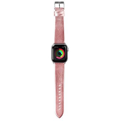Laut Metallic Leather Armband till Apple Watch 38mm rose pink