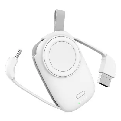 Magnetisk trådlös laddare för Apple Watch, 1200mAh, med Type-C/USB kabel