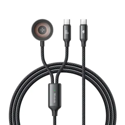 MCDODO 2in1 USB-C - USB-C 60W Kabel 1.2m Watch Trådlös Laddare