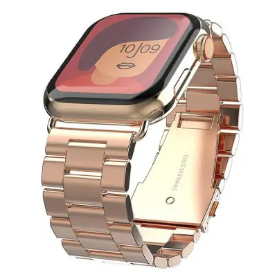 Mercury Apple Watch 42mm Armband Metal - Rose Guld
