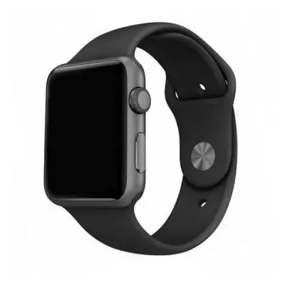 Mercury Apple Watch 4/5/67/SE (42/44/45 mm) Armband Silikon - Svart