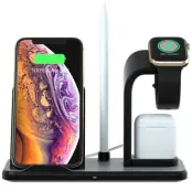 N35 Trådlös laddare 3-i-1 för Apple Watch/iPhone/AirPods - Svart