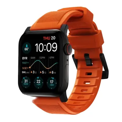 Nomad Rugged Band (Apple Watch 49/46/45/44/42mm) - Svart/Svart