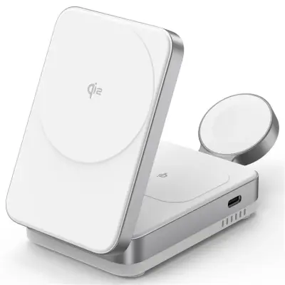 Qi2 MagSafe Trådlös Laddare Apple Watch iPhone Airpods 15W