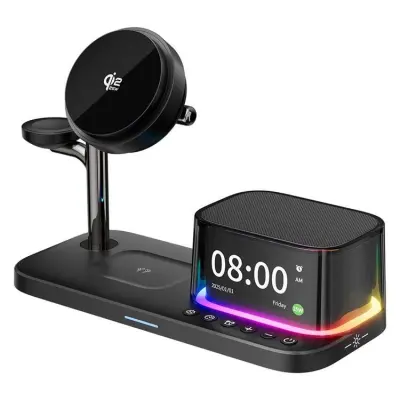 Qi2.2 Magnetisk Trådlös Laddare 25W iPhone/Apple Watch/AirPods C09PRO - Svart