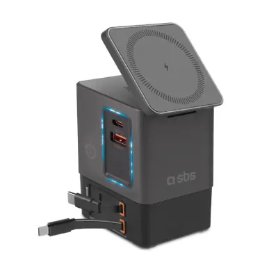 SBS 6in1 MagSafe Trådlös Laddare Apple Watch, iPhone, Airpods med Kabel