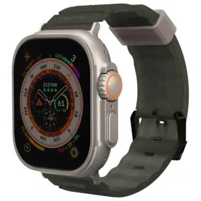 Skinarma Apple Watch (42/44/45mm) Armband Shokku - Mörkolive