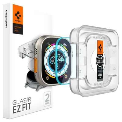 Spigen [2-Pack] Apple Watch Ultra 1/2 (49mm) Härdat Glas Skärmskydd