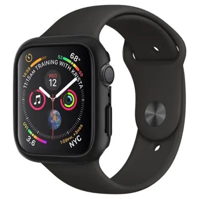 Spigen Apple Watch 4/5/6/SE (44mm) Skal Thin Fit - Svart