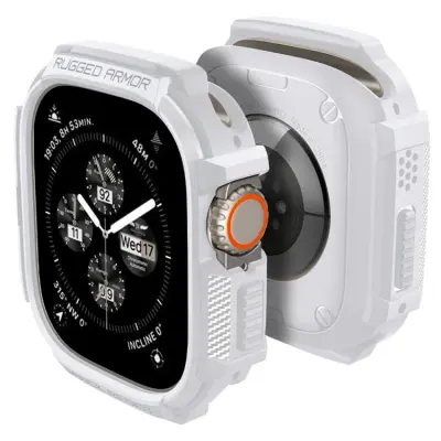 Spigen Apple Watch Ultra 1/2 (49mm) Skal Rugged Armor - Vit