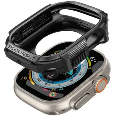 Spigen Rugged Armor (Apple Watch Ultra 49 mm) - Svart