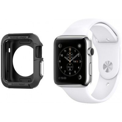 Spigen Rugged Armor (Apple Watch 42 mm) - Svart