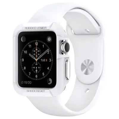 Spigen Rugged Armor Skal till Apple Watch 38mm - Vit