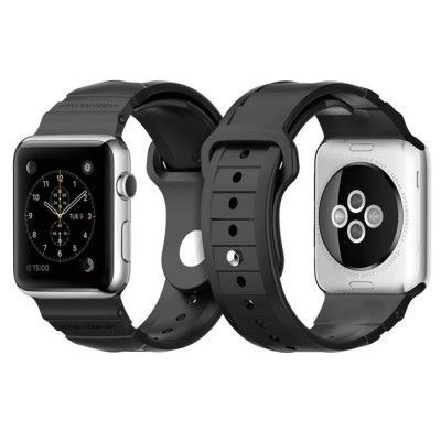 Spigen Rugged Band till Apple Watch 42mm - Svart