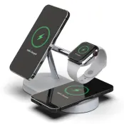T268 5 i 1 Magnetisk Trådlös Laddare för iPhone/Apple Watch/AirPods - Vit