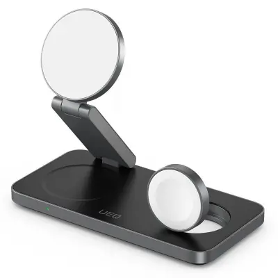 T8 3-i-1 Trådlös Laddningsstation för iPhone 15-12 / Apple Watch / Airpods