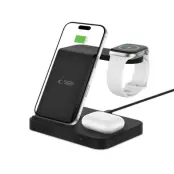 Tech-Protect 3in1 Qi 15W-A37 Trådlös Laddare För Android&Apple - Svart