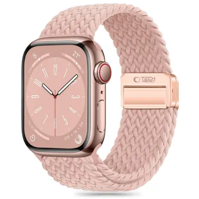 Tech-Protect Apple Watch (38/40/41/42mm) Armband NylonMag - Dusty Rose