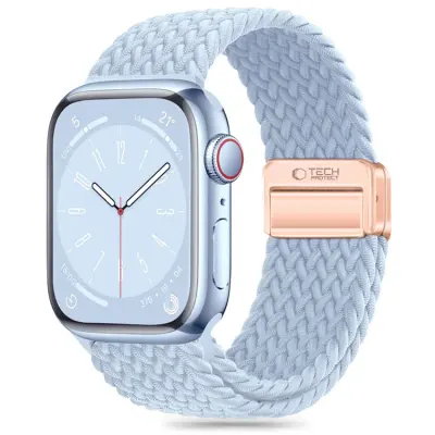 Tech-Protect Apple Watch (44/45/46/49 mm) Armband NylonMag - Baby Blå