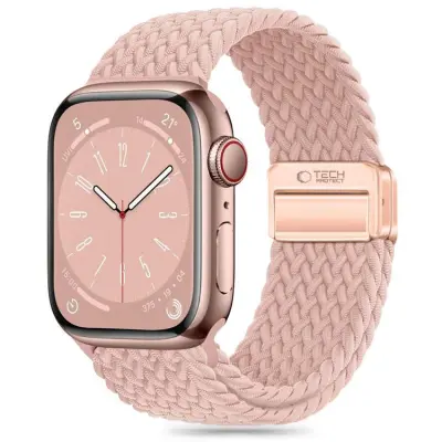 Tech-Protect Apple Watch (44/45/46/49 mm) Armband NylonMag - Rosa