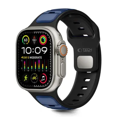 Tech-Protect Apple Watch (44/45/46/49mm) Armband Icon - Svart/Marinblå