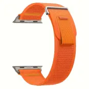 Trolsk Elastiskt Armband med Kardborre (Apple Watch 49/45/44/42 mm) - Orange