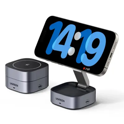 Ugreen 3-in-1 Trådlös Laddare Magsafe iPhone Apple Watch AirPods Qi - Svart