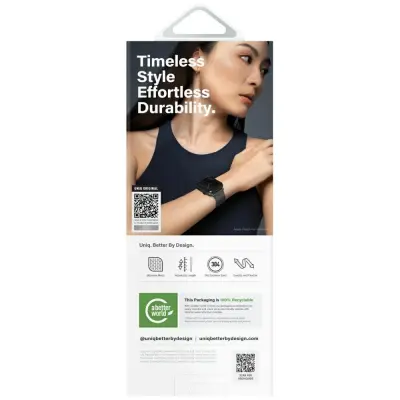 UNIQ Apple Watch 10 (40/41/42 mm) Armband Stainless Steel - Svart