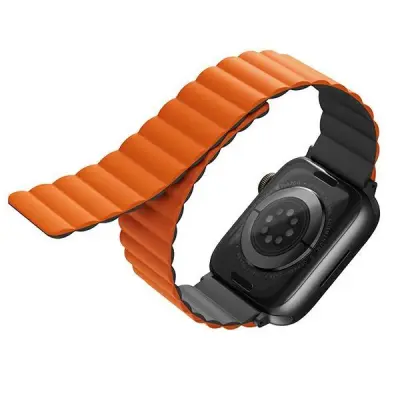 UNIQ Apple Watch 42/44/45/49mm Armband Revix Magnetisk - Grå/Orange