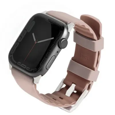 Uniq Apple Watch 4/5/6/7/8/SE/SE2 (38/40/41mm) Armband Silicon - Blush Rosa
