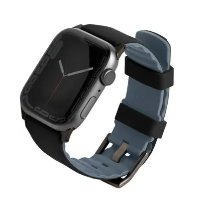 Uniq Apple Watch 4/5/6/7/8/SE/SE2/Ultra (45/44/42mm) Armband Silicon - Svart