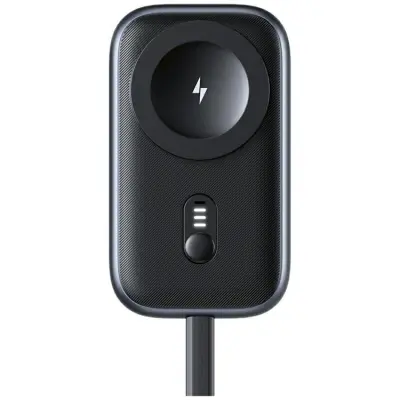 USAMS Trådlös Laddare Apple Watch Med Powerbank 1200mAh - Titanium