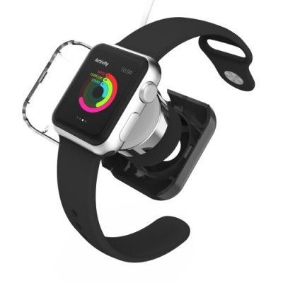 VCOER Skyddande laddningsskal till Apple Watch 38mm / 42mm - Svart