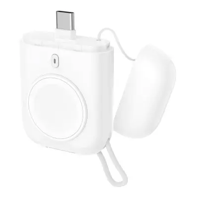 W01 Bärbar Trådlös Laddare för Apple Watch - Magnetisk - Vit