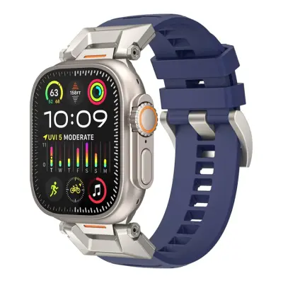 WIWU Apple Watch (42/44/45/49mm) Armband Urban - Marinblå